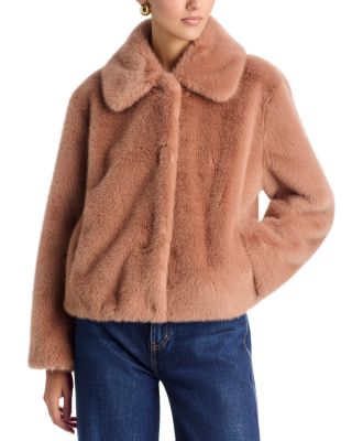 Tami Embellished Faux Fur Coat