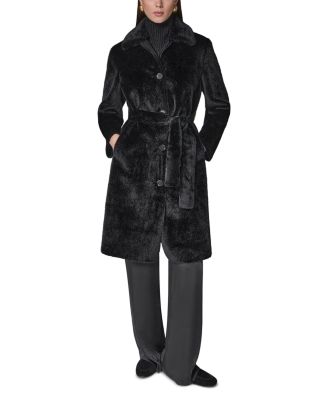Faux Fur Belted Coat