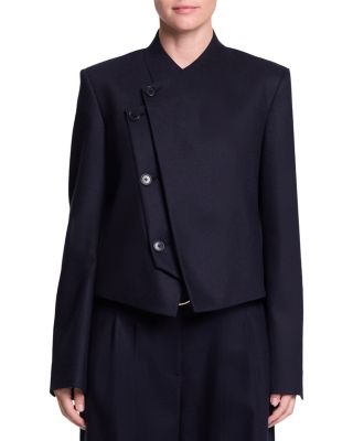 Wool & Cashmere Blend Asymmetrical Blazer