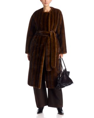 Miranda Panelled Faux Fur Coat