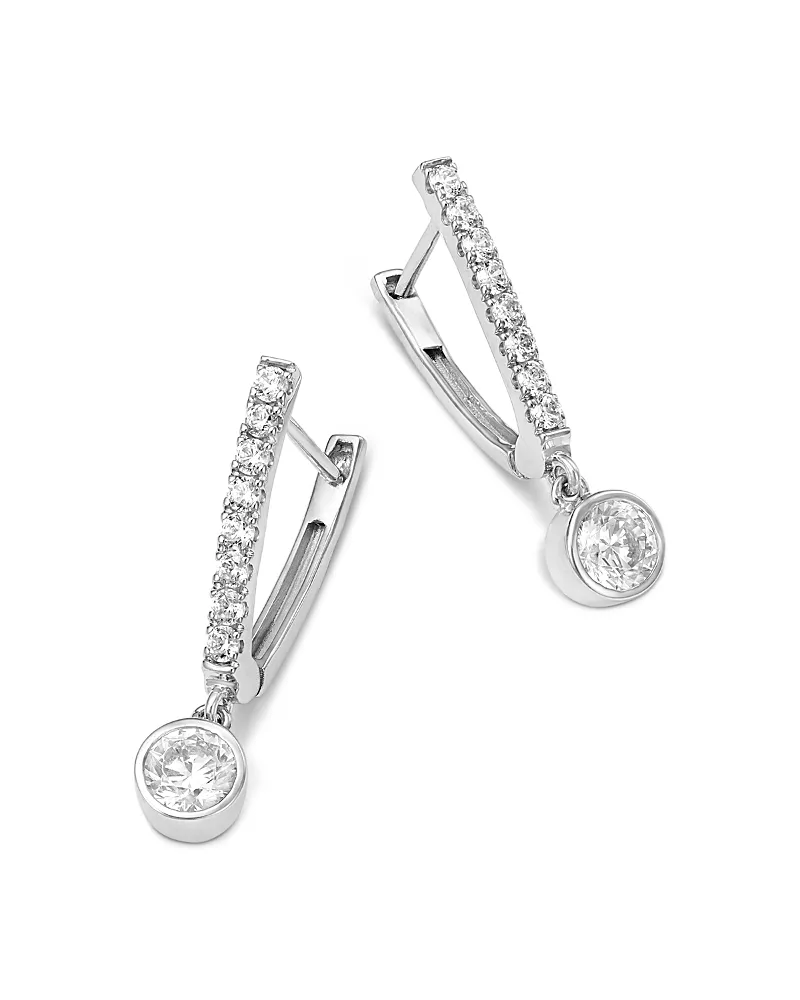 Bloomingdale's Fine Collection Diamond Solitaire Drop Earrings in 14K White Gold, 0.75 tcw