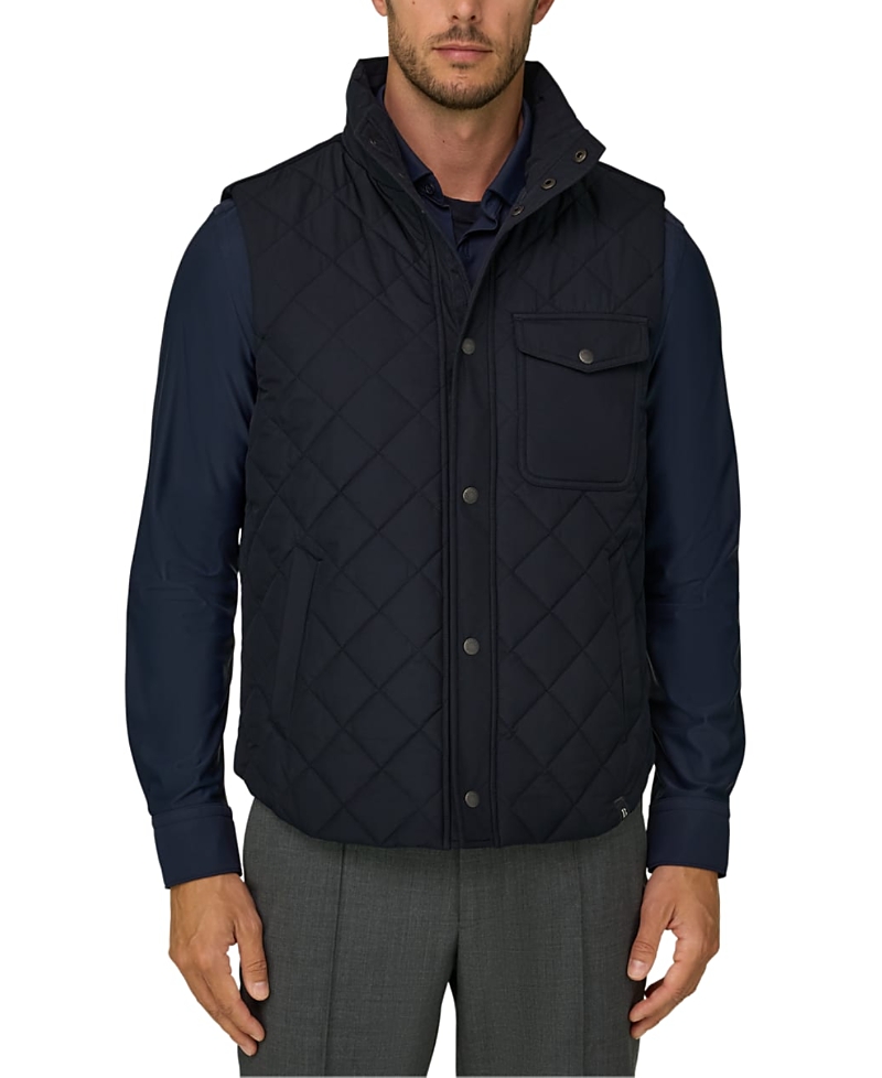 Boggi Milano Technical Fabric Padded Gilet