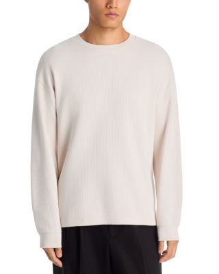 Cotton Waffle Textured Long Sleeve Tee