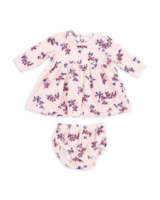 Girls' Nora Floral Velour Long Sleeved Empire Waist Dress & Bloomer - Baby
