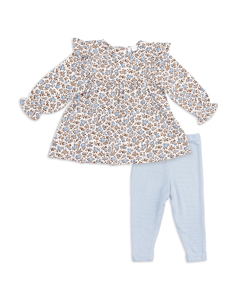 Angel Dear Girls' Hazel Floral Ruffled Tunic & Leggings Set - Baby