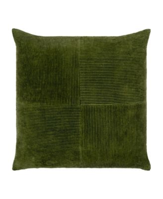 Corduroy Quarters Decorative Pillow, 18"L x 18"W
