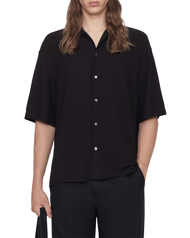 Allsaints Archer Oversized Point Collar Shirt