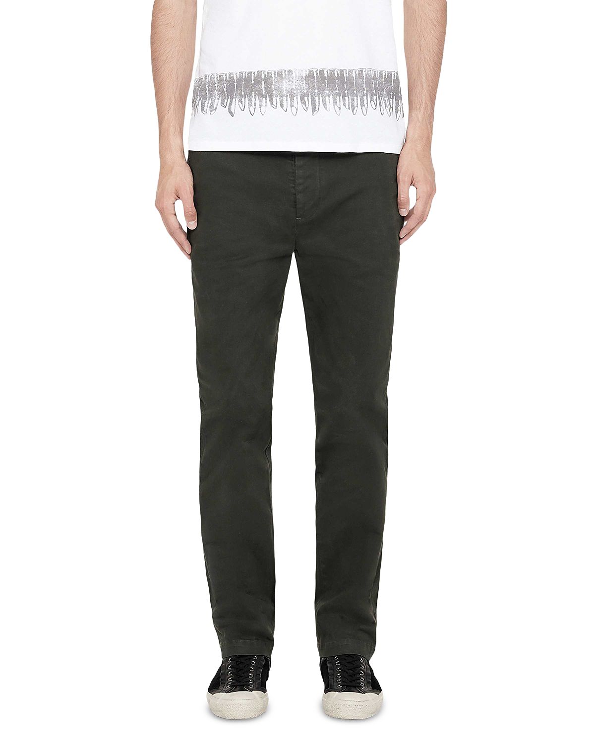 Allsaints Tower Stretch Cotton Straight Leg Chinos