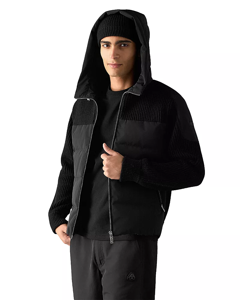 Moose Knuckles Glenvale Knit Hybrid Down Jacket