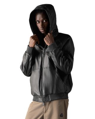 Neo Leather Hooded Jacket