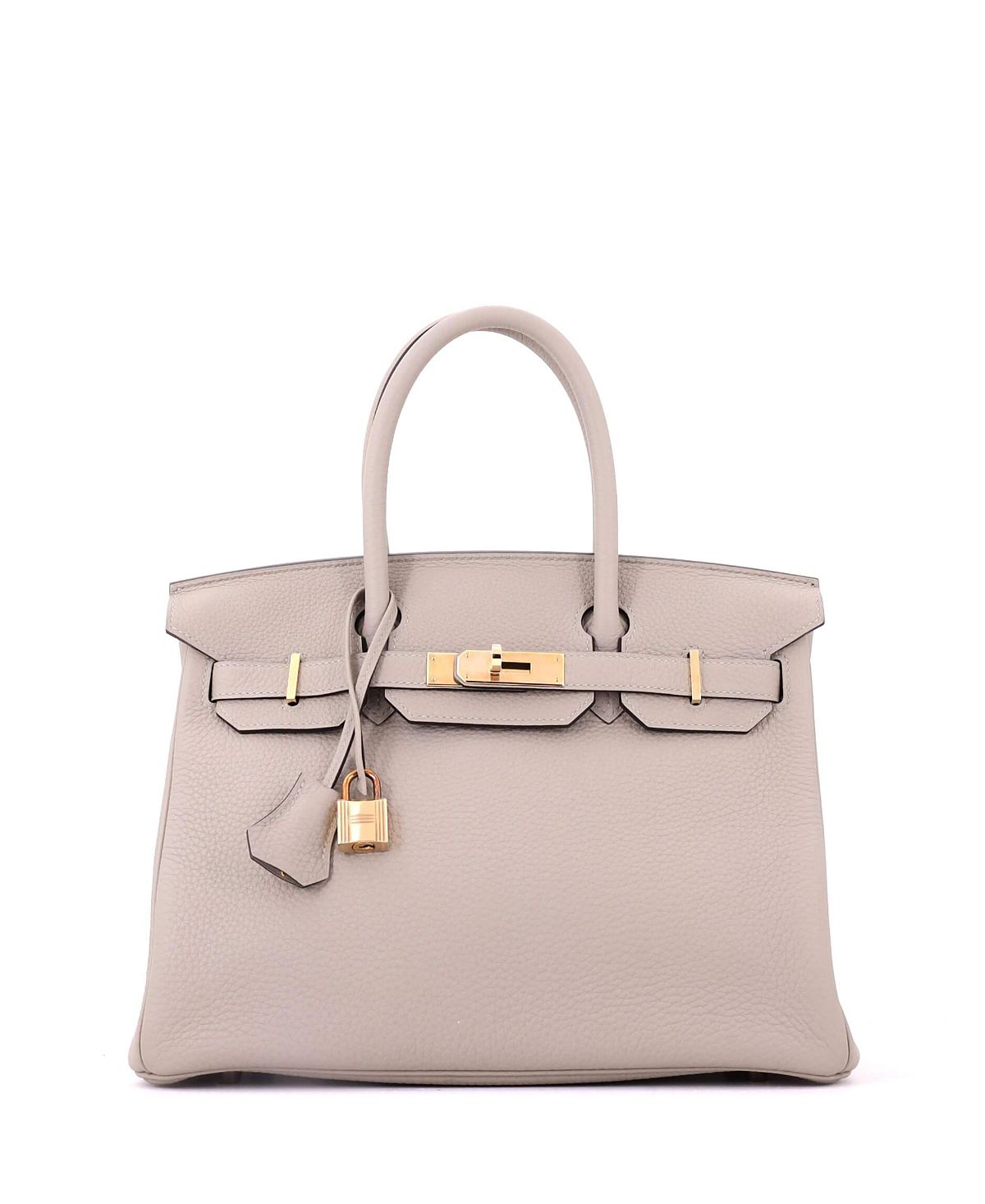 Pre-Owned HERMES Birkin 30 Togo Leather & Rose Gold Tone Satchel