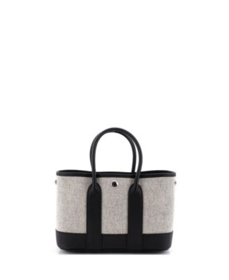 Neo Garden 23 Canvas & Leather Logo Engraved Hardware Tote