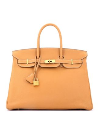 Birkin 35 Togo Leather Gold Tone Hardware Satchel