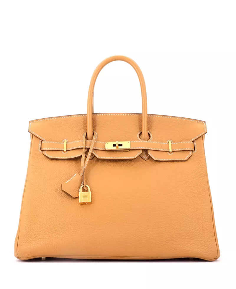 Pre-Owned HERMES Birkin 35 Togo Leather Gold Tone Hardware Satchel