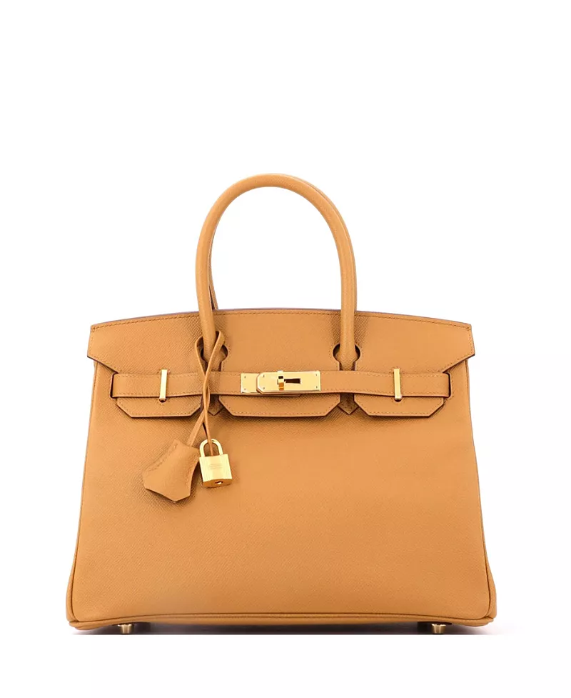 Pre-Owned HERMES Birkin 30 Handbag Brown Epsom with Gold Hardware