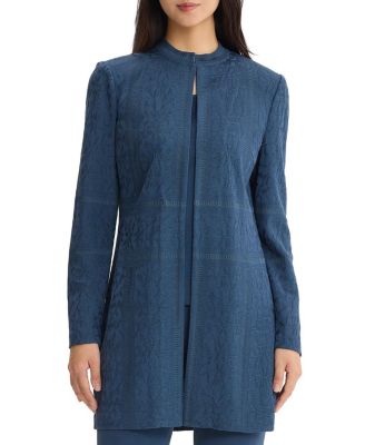 Heritage Tonal Floral Burnout Knit Jacket