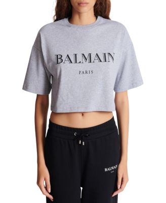 Boxy Cropped T-Shirt with Print