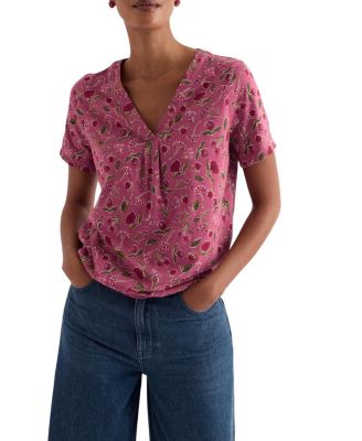 Seasalt Cornwall Barnoon V-Neck Short-Sleeve Top