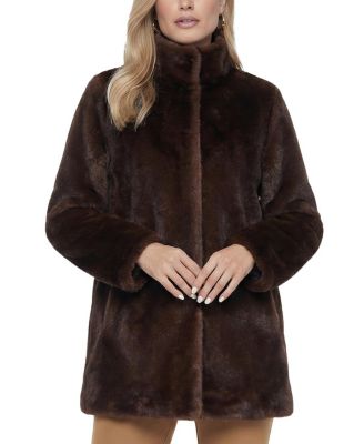  Faux Fur Mink Reversible Jacket