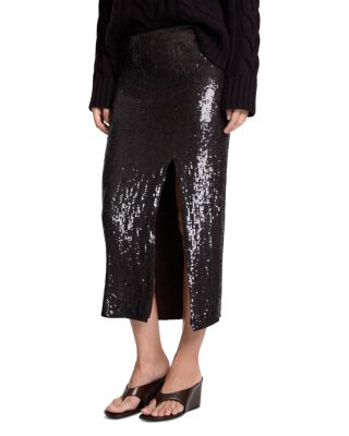 Ladylike Sequin Midi Skirt