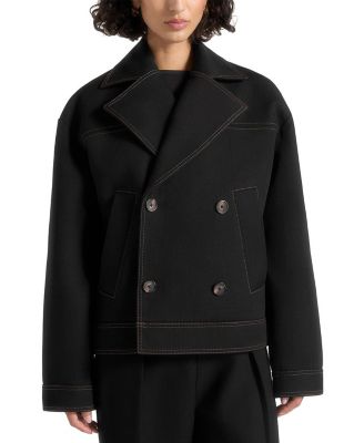 Mika Unisex Tailored Double Breasted Jacket with Contrast Stitch