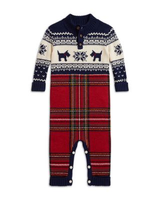 Boys' Plaid Cotton & Wool Coverall - Baby