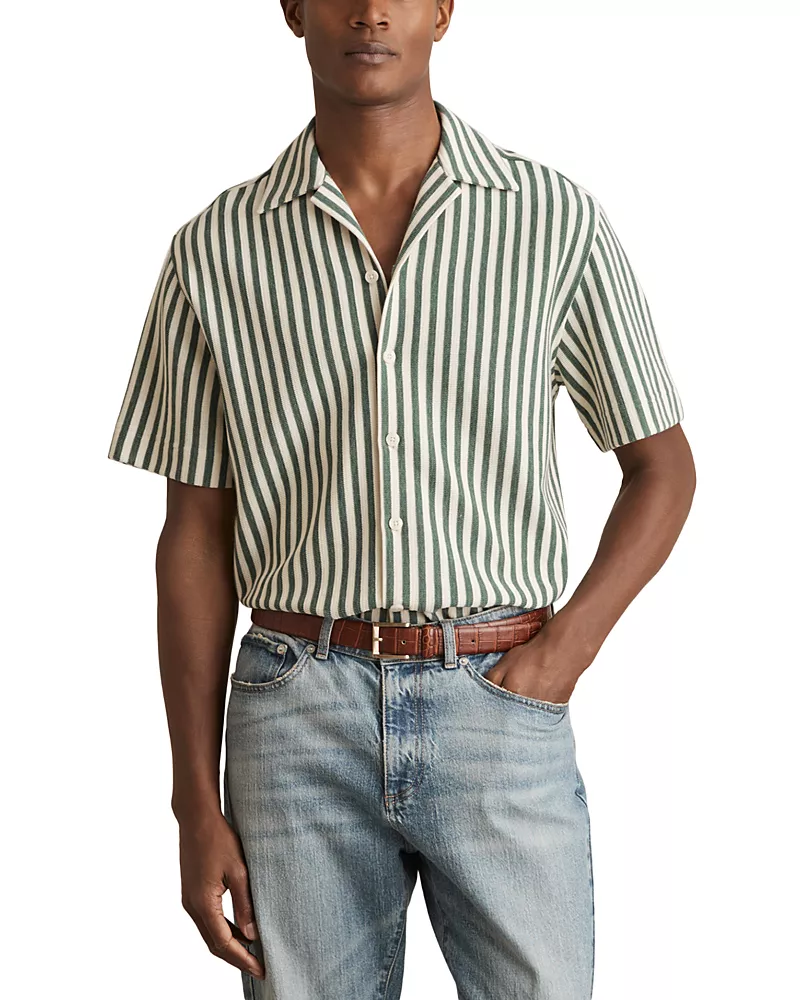 Reiss Trig Knit Camp Shirt