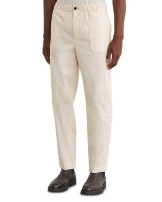 Snap Cotton Blend Tapered Pants