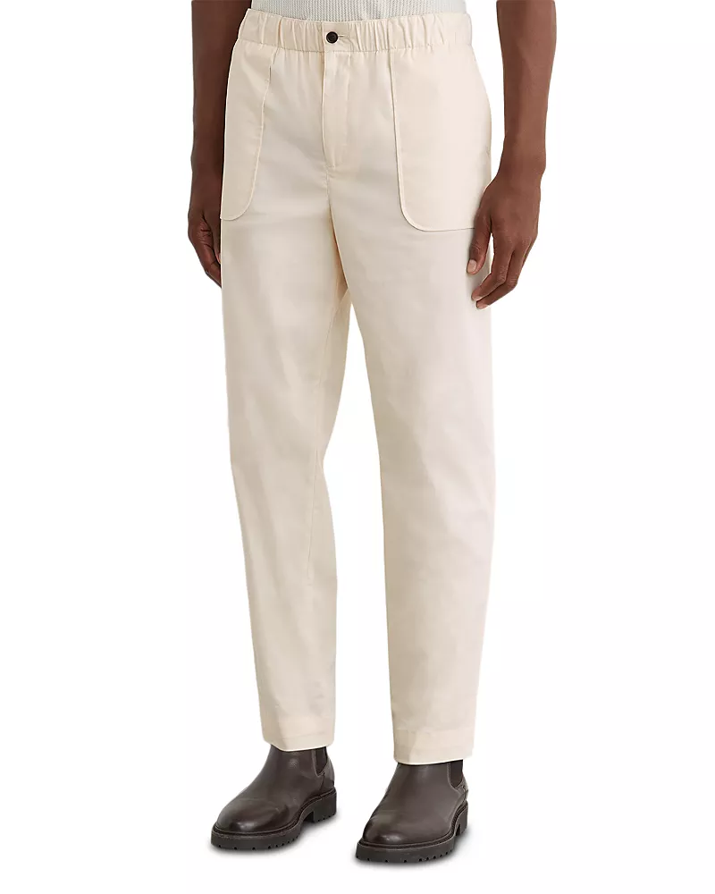 Reiss Snap Cotton Blend Tapered Pants