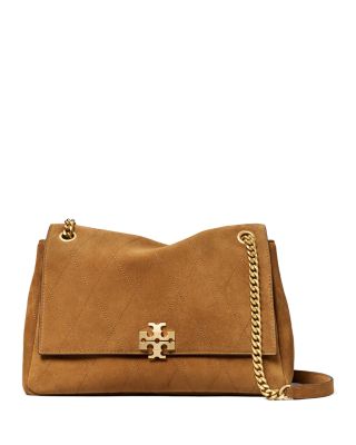 Charlie Quilted Suede Shoulder Bag