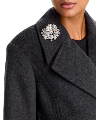 Embellished Hourglass Double Breasted Peacoat - Exclusive - thumbnail 6