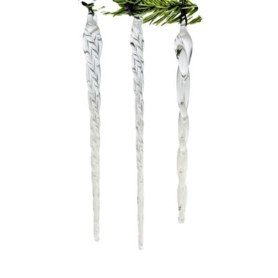 Icicle Ornaments, Set of 12