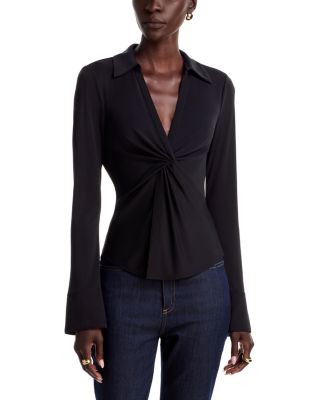 Mckenna Matte Jersey Twist Front Top