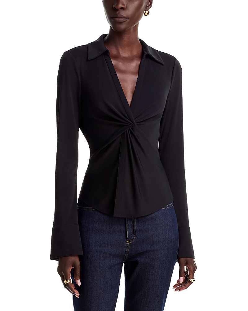 Cinq A Sept Mckenna Matte Jersey Twist Front Top