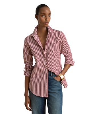 Cotton Classic Fit Striped Broadcloth Shirt