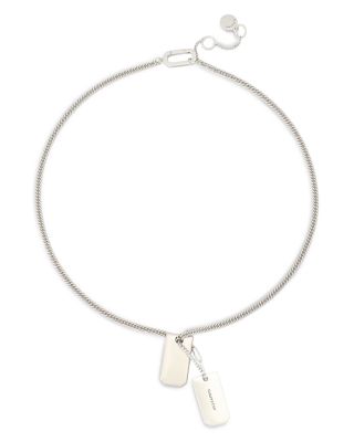 Phoebe Signature Dog Tag Pendant Necklace, 16-18"