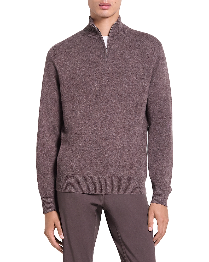 Theory Hilles Cashmere Quarter Zip Sweater