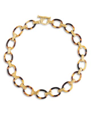 Safari Tortoise Link Statement Necklace, 20" 