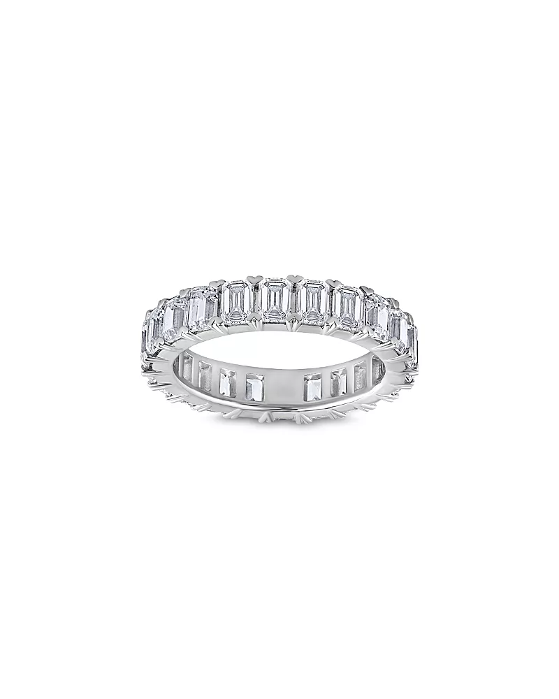 Bloomingdale's Fine Collection Diamond Emerald Cut Eternity Ring in 14K White Gold, 4.0 tcw