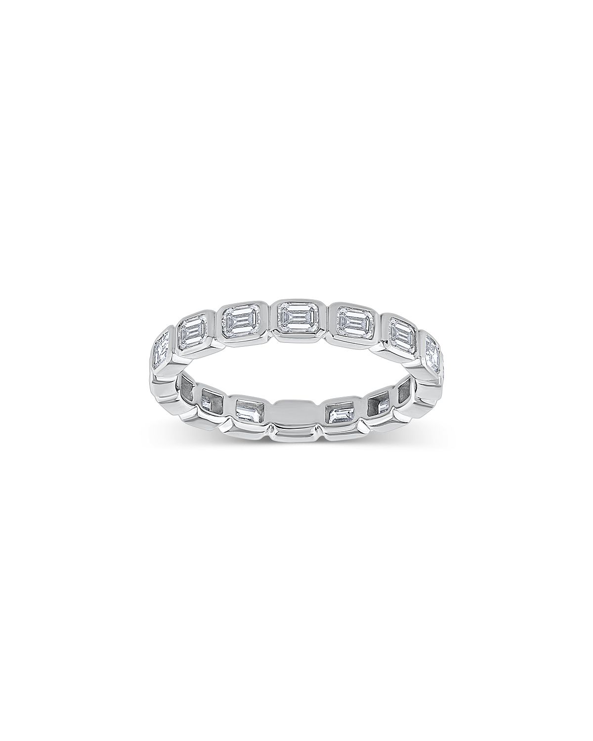 Bloomingdale's Fine Collection Diamond Emerald Cut Bezel Set Eternity Ring