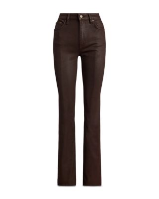 Coated High Rise Bootcut Jeans
