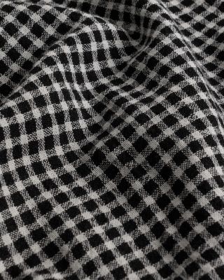 Wool & Cotton Check Classic Collar Long Shirt - thumbnail 6