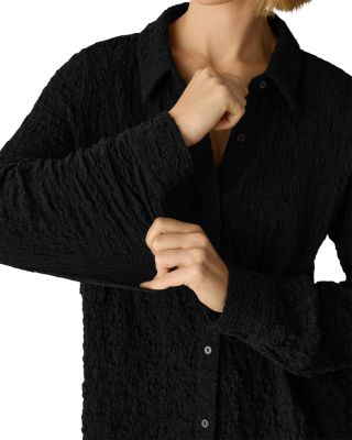 Bubble Jacquard Classic Collar Slim Shirt - thumbnail 4