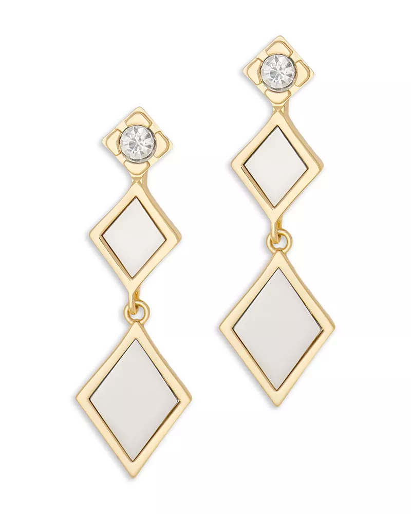 Ramy Brook Nila Two Tone Drop Earrings, 1.3L