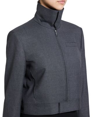 Harrington Cropped Zip Jacket - thumbnail 4