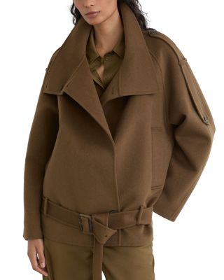 Lea Belted Wool Blend Coat