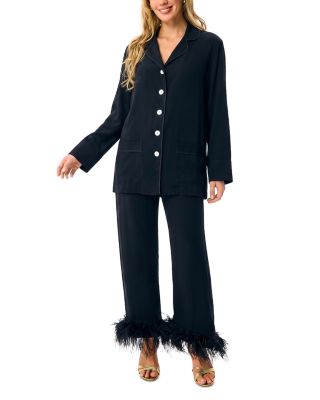 Iconic Feathered Party Pajama Set