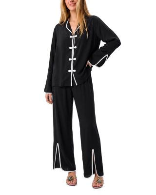 Louis Chinoiserie Contrast Pajama Set