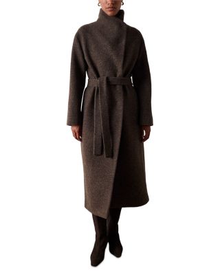 Morgan Wool Funnel Wrap Coat