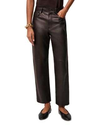 Petite Verona Slim Leather Pants